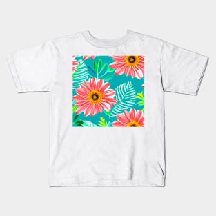 Watercolor Seamless Floral Pattern Kids T-Shirt